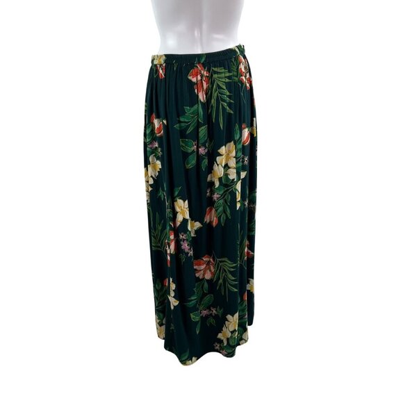 Anthropologie Patrons Of Peace Floral S Flowy Maxi Skirt Green Resort Bloomcore - Picture 9 of 16